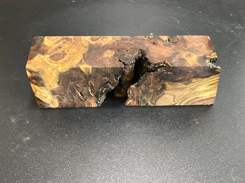 2"x2"x7" Claro Walnut Burl Wood Spindle Turning Blank (#0015)