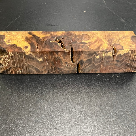 1.5"x1.5"x7" Claro Walnut Burl Wood Spindle Turning Blank (#0017)