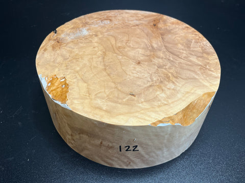 8"x3" KD Maple Burl Wood Bowl Turning Blank (#00122)