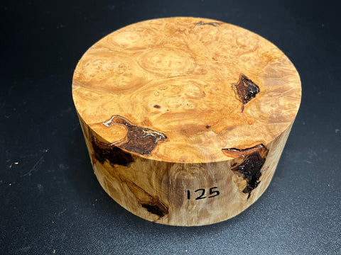 6"x3" KD Maple Burl Wood Bowl Turning Blank (#00125)
