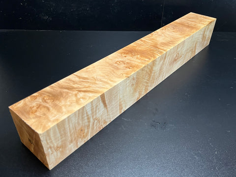 3"x3"x22.5" KD Maple Burl Wood Spindle Turning Blank (#00131)