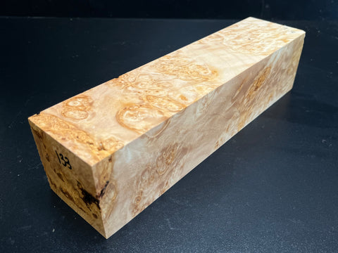 3"x3"x11" KD Maple Burl Wood Spindle Turning Blank (#00133)
