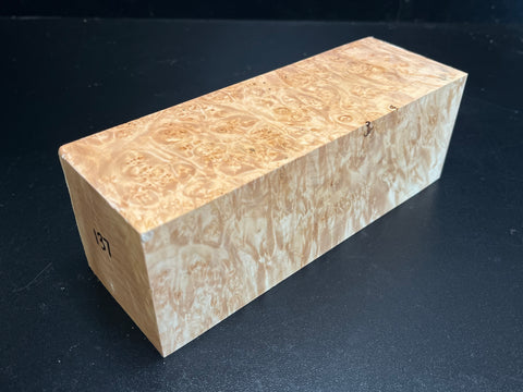 3"x3"x8" KD Maple Burl Wood Spindle Turning Blank (#00137)