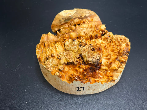 6x2 (max height) KD Live Edge Maple Burl Wood Bowl Blank (#0027)