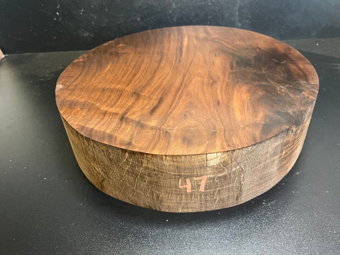 15"x4" KD Lightly Figured MONSTER Black Walnut Wood Bowl Turning Blank (#0047)