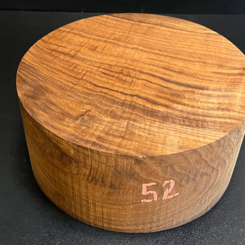 8"x4" KD Figured Black Walnut Wood Bowl Turning Blank (#0052)