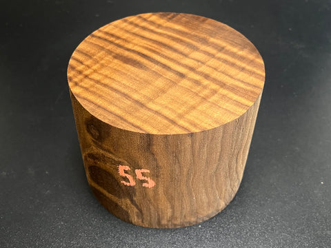 5"x4" KD Figured Black Walnut Wood Bowl Turning Blank (#0055)