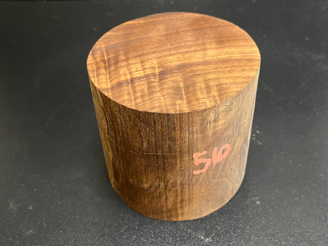 4"x4" KD Figured Black Walnut Wood Bowl Turning Blank (#0056)