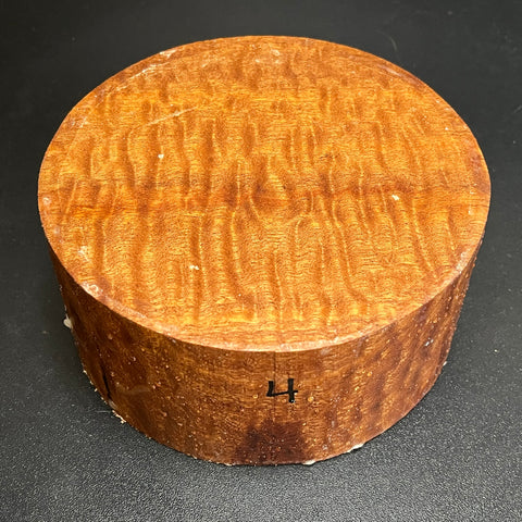 6"x3" KD Pomelle Sapele Wood Bowl Turning Blank (#004)