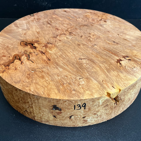 11"x2.5" KD Maple Burl Wood Bowl Turning Blank (#00139)