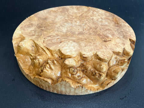 8x1.5 (max height) KD Live Edge Maple Burl Wood Bowl Blank (#0033)