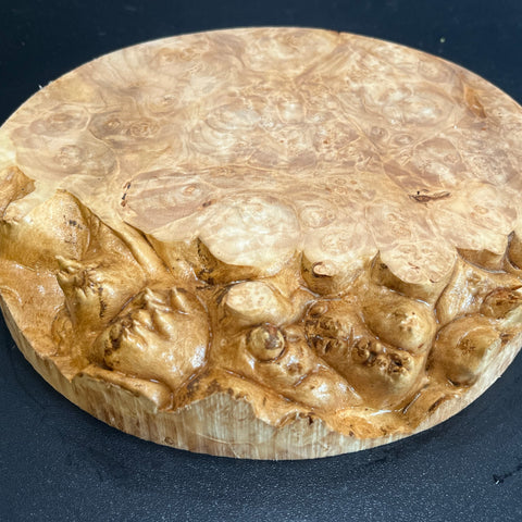 8x1.5 (max height) KD Live Edge Maple Burl Wood Bowl Blank (#0033)