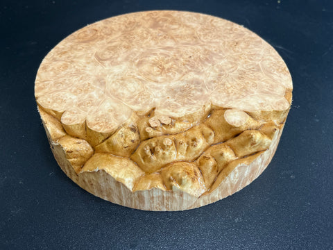 6x1.5 (max height) KD Live Edge Maple Burl Wood Bowl Blank (#0035)