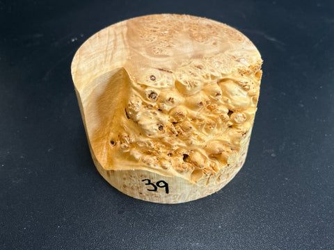 4x2.5 (max height) KD Live Edge Maple Burl Wood Bowl Blank (#0039)