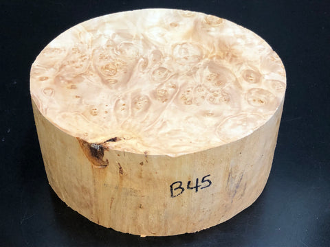 8"x3" KD Maple Burl Wood Bowl Turning Blank (#0045)