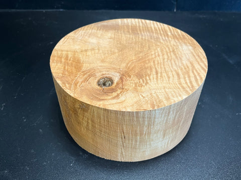 8"x4" KD Figured Maple Wood Bowl Turning Blank (#0061)