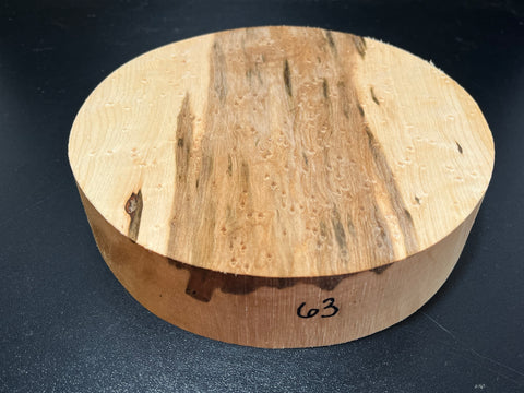 8"x2" KD Exhibition Grade Birdseye Maple Wood Bowl Turning Blank (#0063)