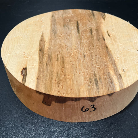 8"x2" KD Exhibition Grade Birdseye Maple Wood Bowl Turning Blank (#0063)
