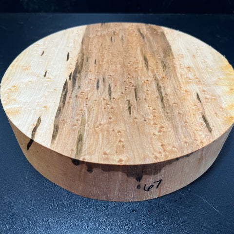 8"x2" KD Exhibition Grade Birdseye Maple Wood Bowl Turning Blank (#0067)