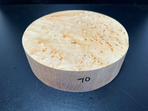 7"x2" KD Exhibition Grade Birdseye Maple Wood Bowl Turning Blank (#0070)