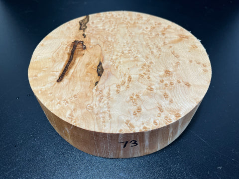 7"x2" KD Exhibition Grade Birdseye Maple Wood Bowl Turning Blank (#0073)