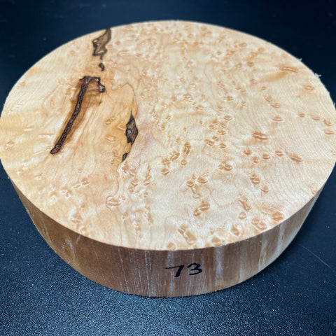 7"x2" KD Exhibition Grade Birdseye Maple Wood Bowl Turning Blank (#0073)