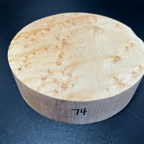 7"x2" KD Exhibition Grade Birdseye Maple Wood Bowl Turning Blank (#0074)