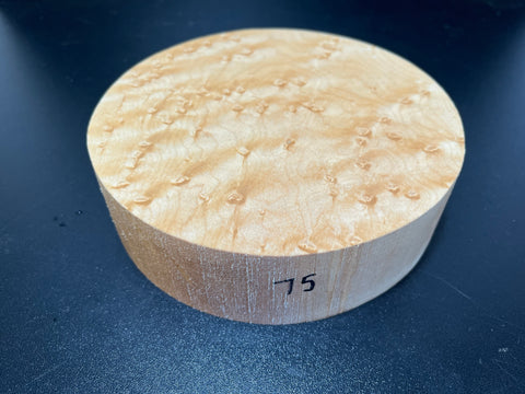 7"x2" KD Exhibition Grade Birdseye Maple Wood Bowl Turning Blank (#0075)