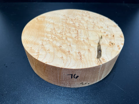 7"x2" KD Exhibition Grade Birdseye Maple Wood Bowl Turning Blank (#0076)
