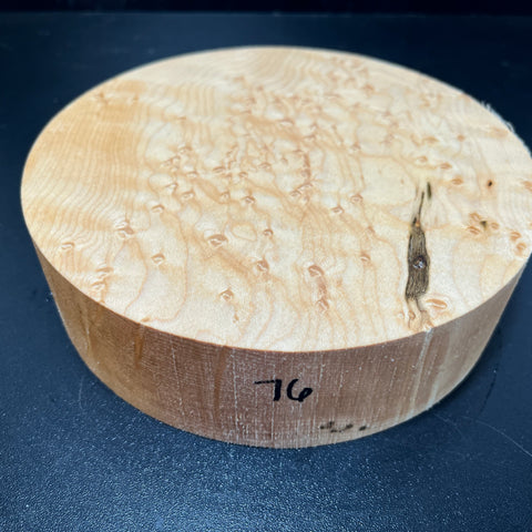 7"x2" KD Exhibition Grade Birdseye Maple Wood Bowl Turning Blank (#0076)