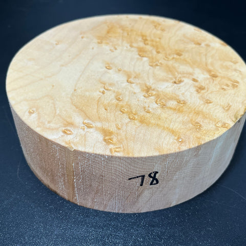 6"x2" KD Exhibition Grade Birdseye Maple Wood Bowl Turning Blank (#0078)