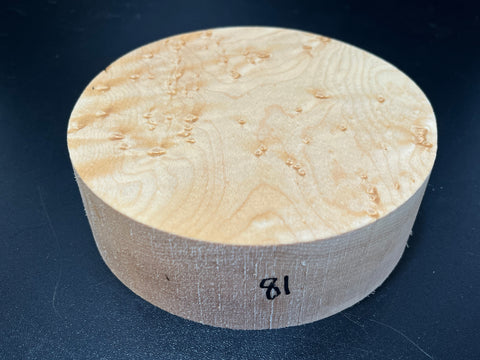 6"x2" KD Exhibition Grade Birdseye Maple Wood Bowl Turning Blank (#0081)