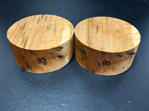 4"x2" KD Exhibition Grade Birdseye Maple (2 pcs) Wood Bowl Turning Blank (#0085)