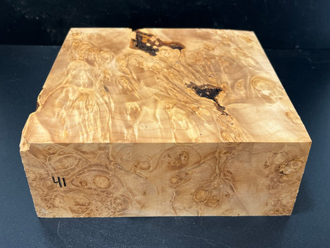 8"x8"x3" KD Maple Burl Wood Bowl Blank (#0041)