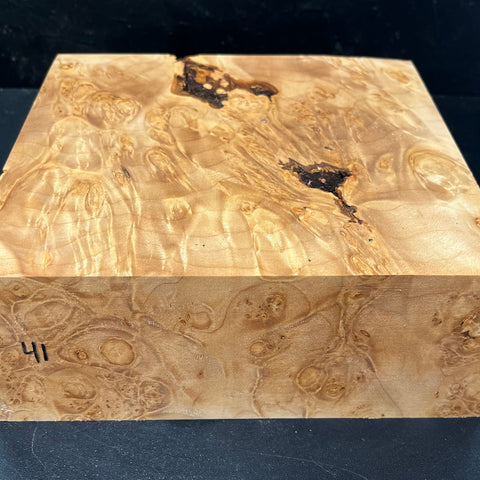 8"x8"x3" KD Maple Burl Wood Bowl Blank (#0041)