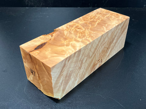 2.5x2.5x7.5 KD Maple Burl Wood Spindle Blank (#0047)