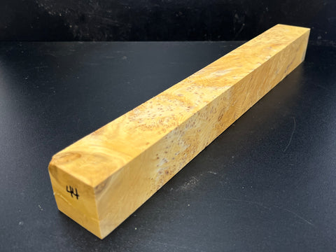 1.5x1.5x14 KD Yellow Cedar Burl Wood Spindle Turning Blank (#0044)