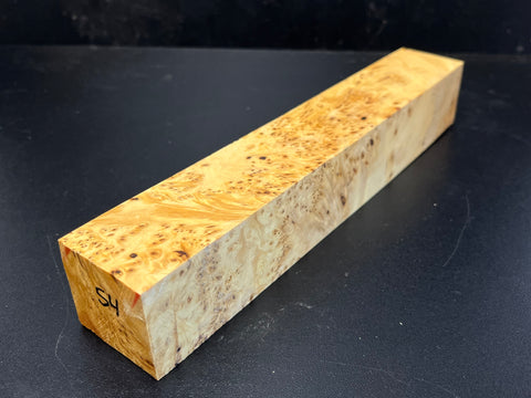 1.5x1.5x10 KD Yellow Cedar Burl Wood Spindle Turning Blank (#0054)