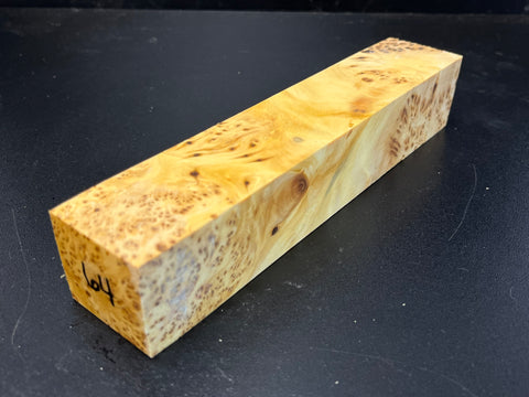 1.5x1.5x8 KD Yellow Cedar Burl Wood Spindle Turning Blank (#0064)