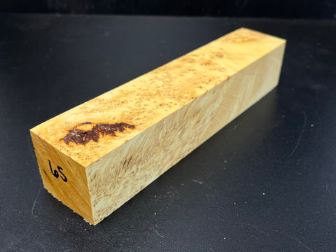 1.5x1.5x8 KD Yellow Cedar Burl Wood Spindle Turning Blank (#0065)