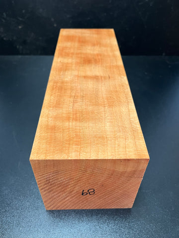 4"x4"x12" KD Curly Cherry Wood Spindle Turning Blank (#0089)