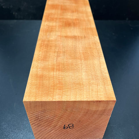 4"x4"x12" KD Curly Cherry Wood Spindle Turning Blank (#0089)