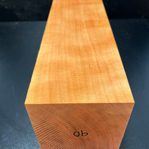 4"x4"x12" KD Curly Cherry Wood Spindle Turning Blank (#0090)