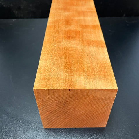 4"x4"x12" KD Curly Cherry Wood Spindle Turning Blank (#0091)