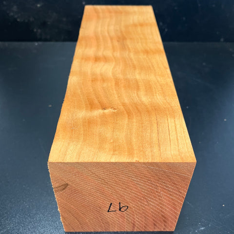 4"x4"x12" KD Curly Cherry Wood Spindle Turning Blank (#0097)
