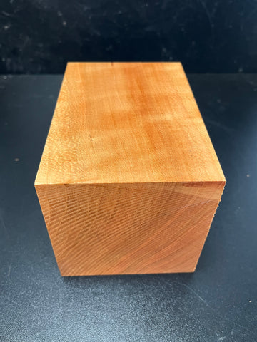 4"x4"x6" KD Curly Cherry Wood Spindle Turning Blank (#0098)