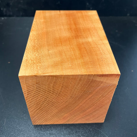 4"x4"x6" KD Curly Cherry Wood Spindle Turning Blank (#0098)