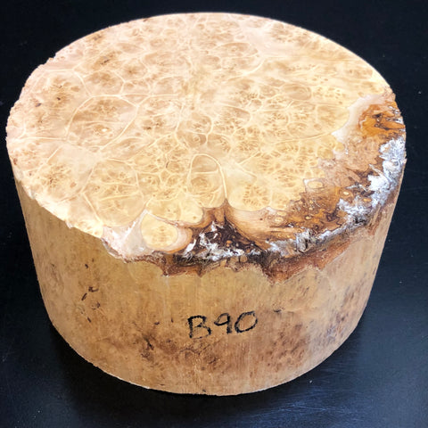 6"x3" KD Maple Burl Wood Bowl Turning Blank (#0090)