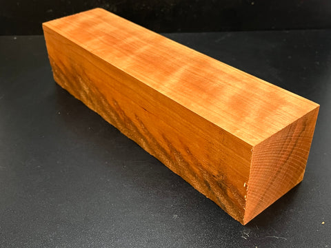 3"x3"x12" KD Curly Cherry Wood Spindle Turning Blank (#00109)