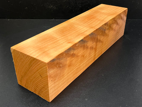 3"x3"x12" KD Curly Cherry Wood Spindle Turning Blank (#00113)